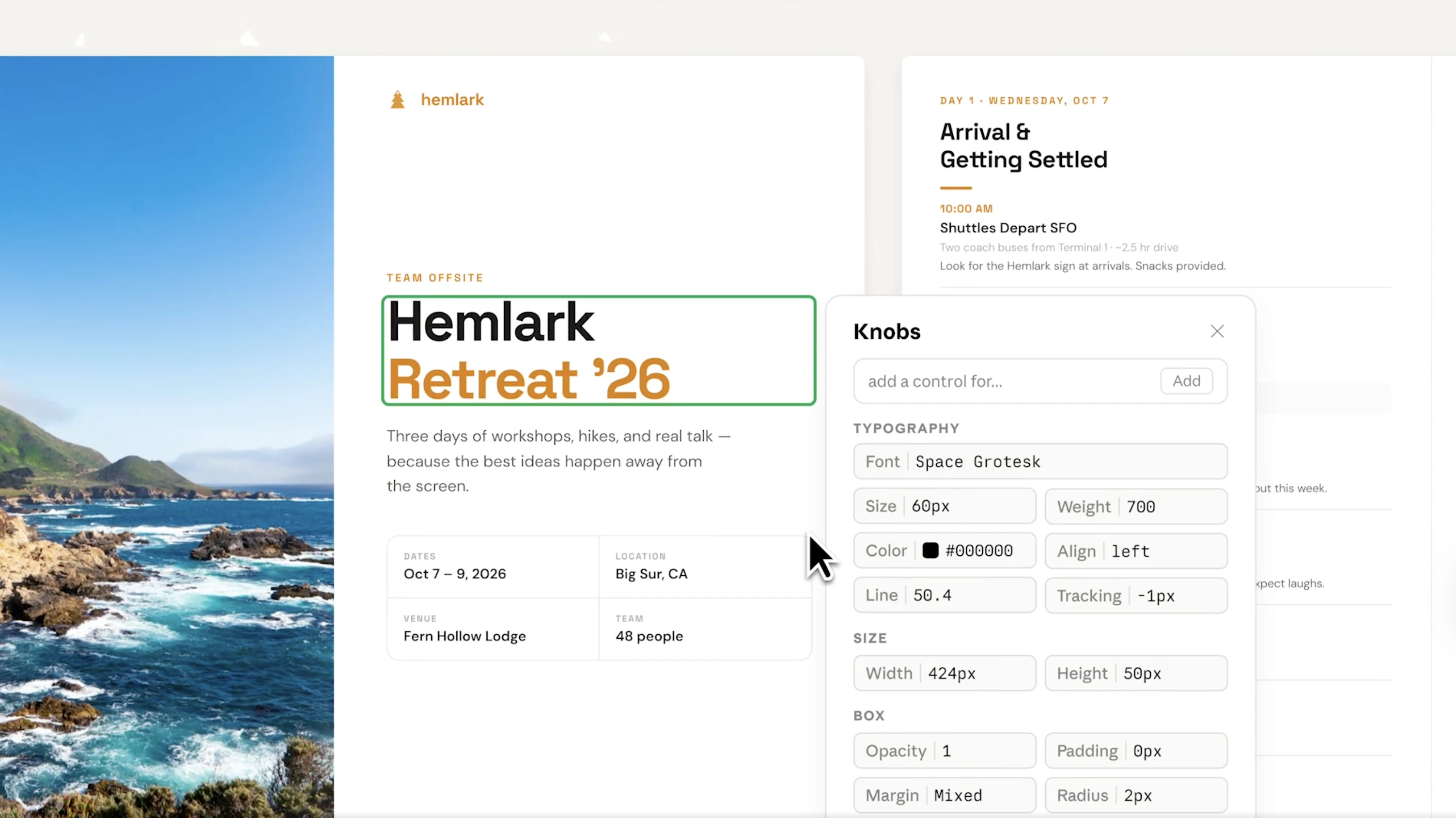 Editing in Claude Design — inline comments, direct edits, and custom adjustment sliders
